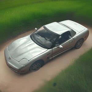 2001 Chevrolet Corvette  Maisto 1:18 Die Cast - Gray